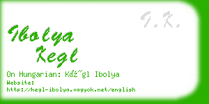 ibolya kegl business card